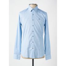 BENSON & CHERRY - Chemise manches longues bleu en coton - Homme - Taille S - Modz
