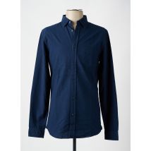 TIBET - Chemise manches longues bleu en coton - Homme - Taille S - Modz