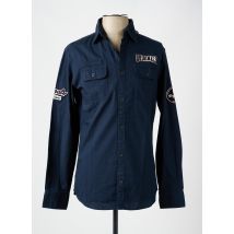 JACK & JONES X LA BOULISTERIE - Chemise manches longues bleu en coton - Homme - Taille M - Modz