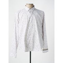BENSON & CHERRY - Chemise manches longues blanc en coton - Homme - Taille 4XL - Modz