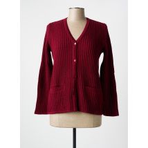 ELEANE - Gilet manches longues rouge en acrylique - Femme - Taille 42 - Modz