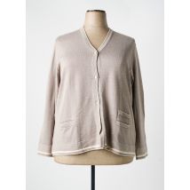 ELEANE - Gilet manches longues marron en coton - Femme - Taille 54 - Modz
