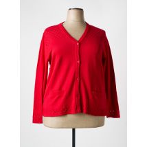 ELEANE - Gilet manches longues rouge en acrylique - Femme - Taille 54 - Modz