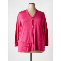 ELEANE - Gilet manches longues rose en acrylique - Femme - Taille 54 - Modz