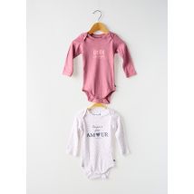 SUCRE D'ORGE - Body lingerie rose en coton - Fille - Taille TU - Modz