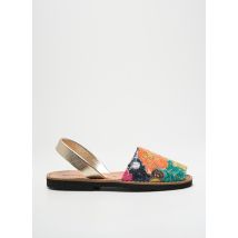 MINORQUINES - Sandales/Nu pieds or en textile - Femme - Taille 35 - Modz