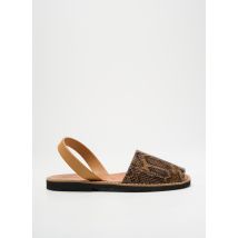 MINORQUINES - Sandales/Nu pieds marron en cuir - Femme - Taille 37 - Modz