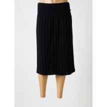 SAINT CHARLES - Jupe mi-longue noir en merinos - Femme - Taille 50 - Modz