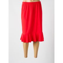 SAINT CHARLES - Jupe mi-longue rouge en polyamide - Femme - Taille 40 - Modz