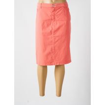 BRUNO SAINT HILAIRE - Jupe mi-longue orange en coton - Femme - Taille 50 - Modz