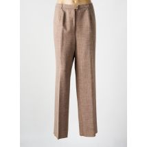 KARTING - Pantalon droit marron en polyester - Femme - Taille 50 - Modz