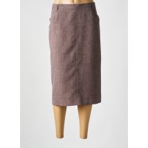 FRANCOISE F - Jupe mi-longue marron en polyester - Femme - Taille 52 - Modz