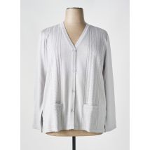 ELEANE - Gilet manches longues gris en acrylique - Femme - Taille 54 - Modz