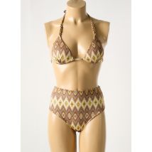 GENIUS - Maillot de bain 2 pièces marron en polyamide - Femme - Taille 38 - Modz