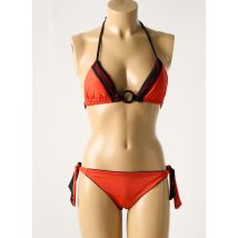 DAVID - Maillot de bain 2 pièces orange en polyamide - Femme - Taille 38 - Modz
