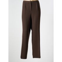 ATIAN - Pantalon droit marron en polyester - Femme - Taille 48 - Modz