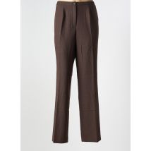 ATIAN - Pantalon droit marron en polyester - Femme - Taille 48 - Modz