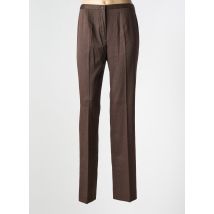 ATIAN - Pantalon droit marron en polyester - Femme - Taille 48 - Modz