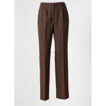 ATIAN - Pantalon droit marron en polyester - Femme - Taille 42 - Modz