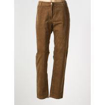FLEUR DE SEL - Pantalon droit marron en coton - Femme - Taille 48 - Modz
