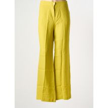 ELEONORA AMADEI - Pantalon large vert en lin - Femme - Taille 50 - Modz