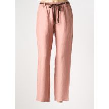 LA FEE MARABOUTEE - Pantalon large rose en lin - Femme - Taille 40 - Modz