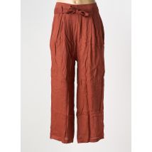LA FEE MARABOUTEE - Pantalon large marron en lin - Femme - Taille 40 - Modz