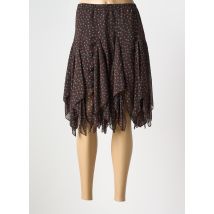 MYRINE & ME - Jupe mi-longue marron en polyester - Femme - Taille 44 - Modz