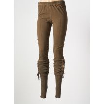ANGELS NEVER DIE - Legging marron en coton - Femme - Taille 38 - Modz