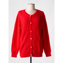 SARAH JOHN - Gilet manches longues rouge en laine - Femme - Taille 36 - Modz