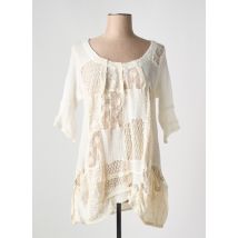 MARILU - Tunique manches longues blanc en coton - Femme - Taille 38 - Modz