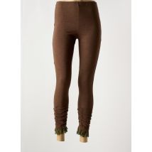 MOLLY BRACKEN - Legging marron en coton - Femme - Taille TU - Modz