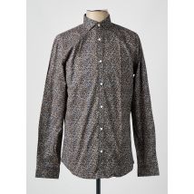 JACK & JONES - Chemise manches longues marron en coton - Homme - Taille M - Modz