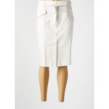 CLAUDIA GIL - Jupe mi-longue beige en coton - Femme - Taille 38 - Modz