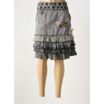 SAVAGE CULTURE - Jupe mi-longue gris en coton - Femme - Taille 40 - Modz