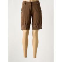 MAIS IL EST OU LE SOLEIL - Bermuda marron en coton - Femme - Taille 36 - Modz