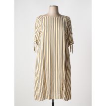 ELEONORA AMADEI - Robe mi-longue beige en viscose - Femme - Taille 46 - Modz