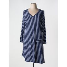 3322 - Robe mi-longue bleu en viscose - Femme - Taille 50 - Modz