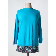 SALLY NEW YORK - Pull tunique bleu en merinos - Femme - Taille 44 - Modz