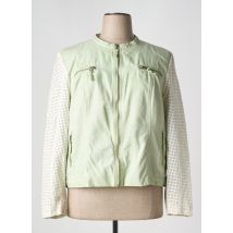 RINO & PELLE - Veste simili cuir vert en coton - Femme - Taille 48 - Modz