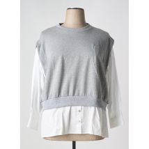 HUMILITY - Tunique manches longues gris en coton - Femme - Taille 46 - Modz