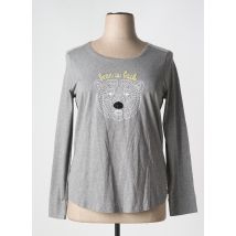 FLEUR DE SEL - T-shirt gris en coton - Femme - Taille 46 - Modz