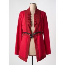 SALLY NEW YORK - Gilet manches longues rouge en viscose - Femme - Taille 48 - Modz