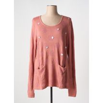 ICHI - Pull tunique rose en acrylique - Femme - Taille 40 - Modz