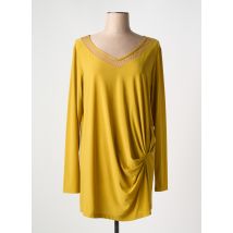 3322 - Tunique manches longues jaune en polyester - Femme - Taille 44 - Modz