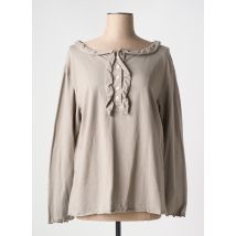 AUREA VITA - T-shirt gris en coton - Femme - Taille 44 - Modz