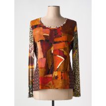 OLIVIER PHILIPS - T-shirt marron en viscose - Femme - Taille 44 - Modz