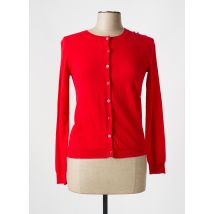 MAUD & SACHA - Gilet manches longues rouge en merinos - Femme - Taille 36 - Modz