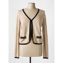 CRISTINA - Gilet manches longues beige en viscose - Femme - Taille 42 - Modz