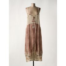 MARILU - Robe longue beige en lin - Femme - Taille 44 - Modz